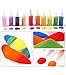 PRALB Sand Art Kit 12 Colors Colored Sand Art Kit Art Sand Scenic Sand Wiht 12 Sheets Sand Art Painting Cards Brush Wooden Pen Paper Funnel Set Children Art Toy Sand Art Colored Sand Sand Art Bottles