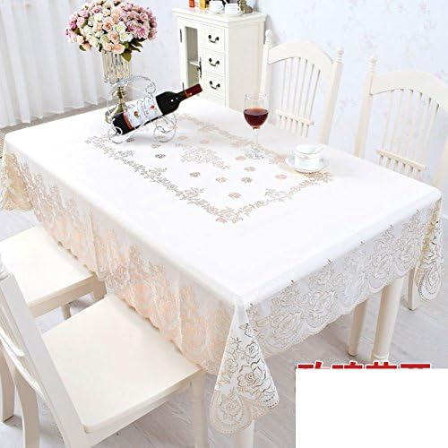 MML ZB Pvc waterproof european table-cloth,Plastic disposable rectangle coffee table mat-burn-proof oil-cloth-E 135x180cm(53x71inch)