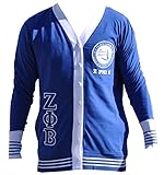 Zeta Phi Beta Sorority Womens Light Weight Cardigan 2XL Blue