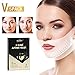POP MODERN.C Double Chin Reducer V Line Lifting Mask V Shape Slimming Lifting Band Patch for Face and Chin Line Neck Mask Tightening Firming Moisturizing Facial Mask Christmas Gift for Women Gift