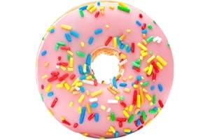 BATTILO HOME 71 Inch Pink Donut Blanket for Adult and Kids, Soft and Comfortable Flannel Round Blanket for Bedding,Funny Blanket Giant Food Blanket Gifts for Crib, Sofa, Outdoors