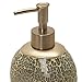 Zenna Home, India Ink Huntington Lotion or Soap Dispenser, Gold Cracked Glass