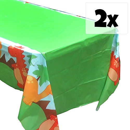 Blue Orchards Little Dinosaur Tablecovers (2), Birthday Party Supplies, Baby Shower Party Tableware, Great for Dinosaur Parties, First Birthday Celebrations and Much More!