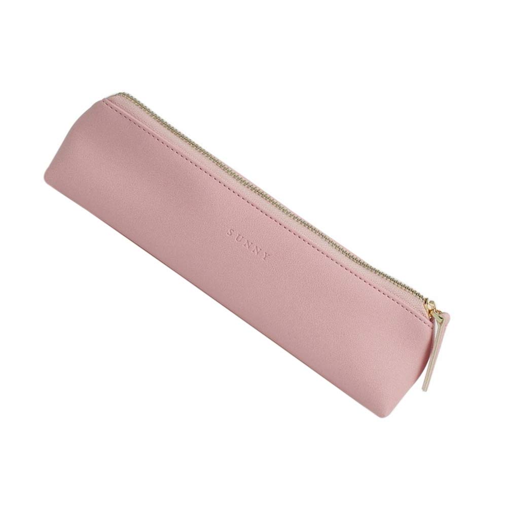 NA Leather Pencil Case Pen Bag Pouch Leather Case Pen Holder Organizer for Students Kids Girls Boys Women