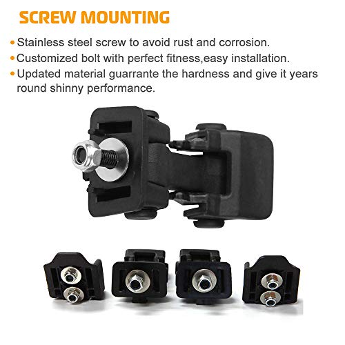 Black Hood Catch for 1997, 1998, 1999, 2000, 2001, 2002, 2003, 2004, 2005, 2006 Jeep Wrangler TJ - Hold-Down Hook Latch Pair G013JP Replaces#55176636AD, 68038118AA, 42422