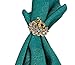 TTOYOUU Set of 6 Alloy Delicate Vintage Peacock Napkin Rings with Colorful Diamonds for Dinner,Banquet,Parties (Vintage Peacock)