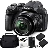 Panasonic Lumix DMC-FZ300 Digital Camera 8PC Accessory Kit Includes 2 Replacement BLC-12 Batteries, AC/DC Rapid Home &amp; Travel Charger &amp; MORE - International Version (No Warranty)