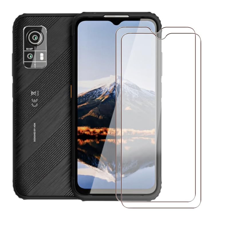 BUNAL for AGM H6 (6.56") Screen Protector (2 Pack), 9H Hardness Tempered Glass, Anti-Scratch Anti-Fingerprint Tempered Glass Film