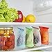 Reusable Silicone Food Storage Bag Food Grade Vegetable Storage Bag Versatile Preservation Bag Container for Fruits Vegetables Meat by SUQI set of 4