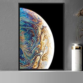 signwin Framed Canvas Wall Art Planet Astronomy &...