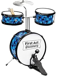 First Act Discovery Blue Swirls Stars Designer Drum Set, FD5057