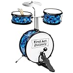 First Act Discovery Blue Swirls Stars Designer Drum Set, FD5057