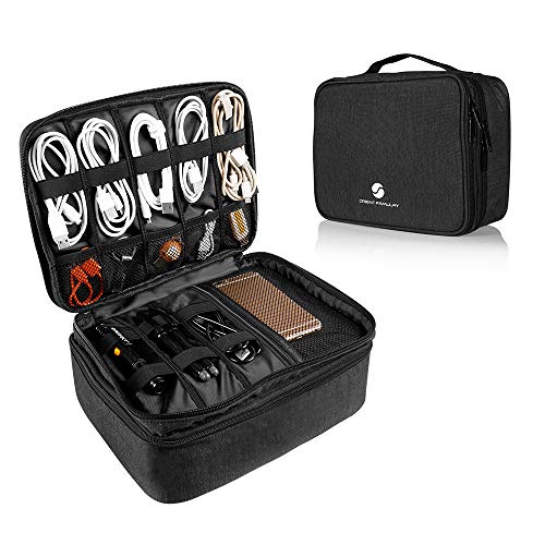 Travel Electronics Organizer, Waterproof Cable Organizer Bag for