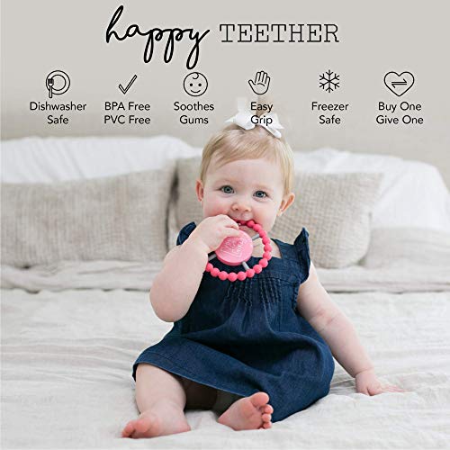 Bella Tunno Silicone Teether with Easy Grip, Soft on Gums and Perfect