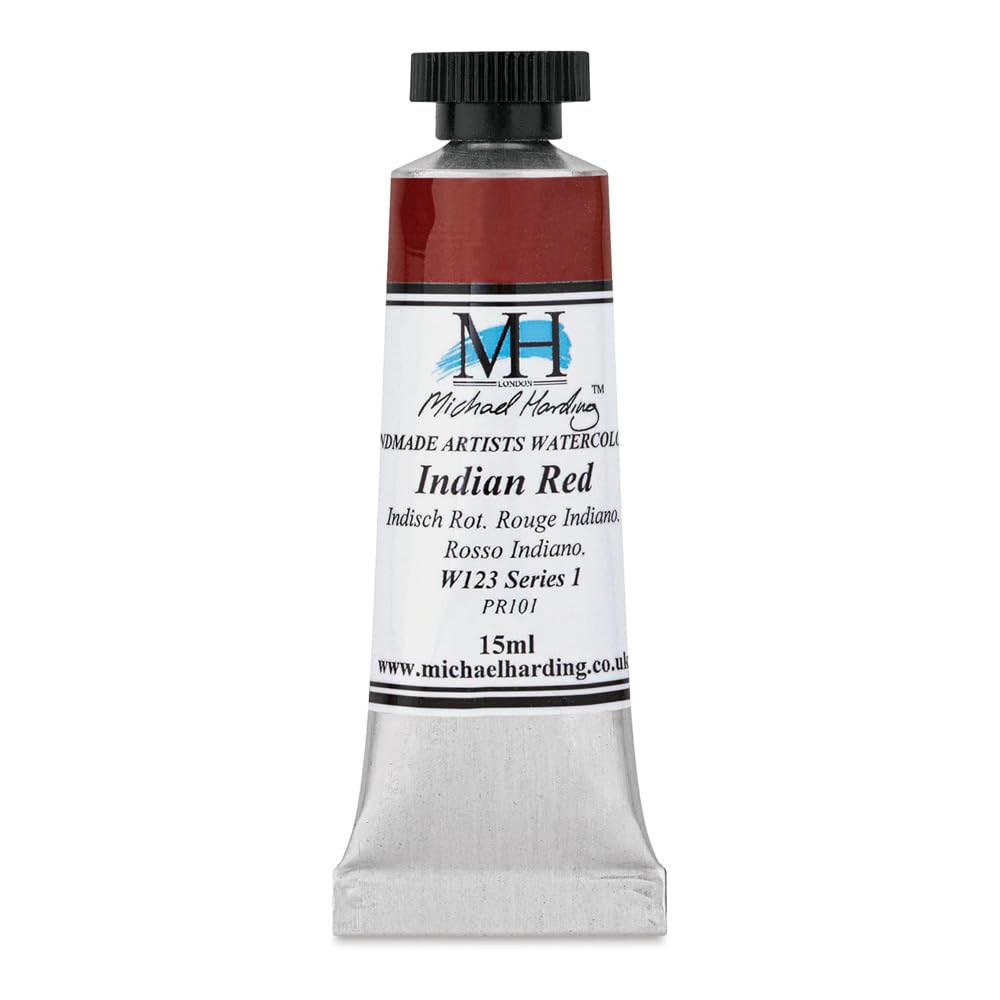 Michael Harding Professional Watercolors - 15ml Tubes (Indian Red)