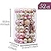 Valery Madelyn 52ct Elegant Shatterproof Christmas Ball Ornaments Decoration Peach Gold, Themed with Tree Skirt(Not Included)