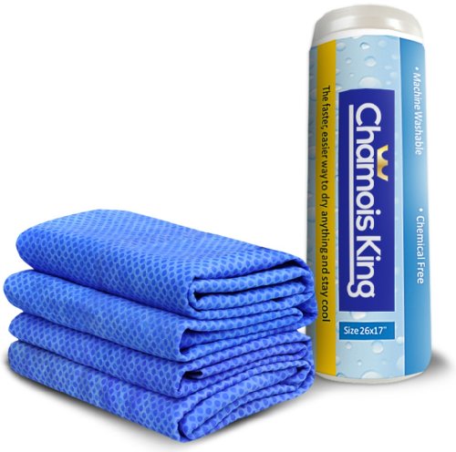 Chamois Cloth Drying Towel Ideal for Car Detailing. Dry Auto, Boat, Spills or Anything with the 26x17 Super Absorbent Shammy. Cooling Towel for Hot Weather or Sports. Soft,, Machine Washable & Guaranteed. One 1 Towel Per Tube