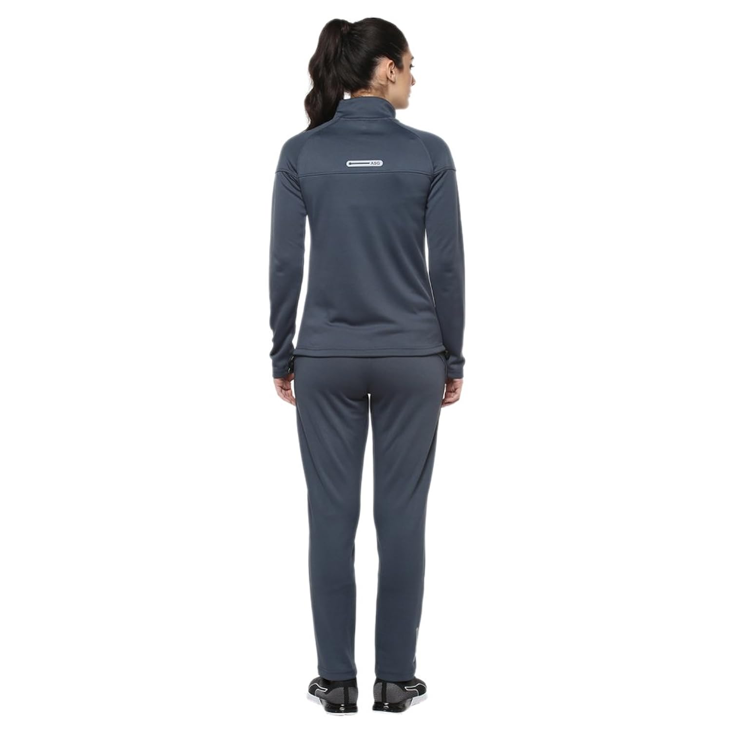 alcis womens zip through neck solid track suit