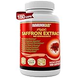 Pure Saffron Supplement Appetite Suppressant-180 Powerful Golden Saffron Extract Capsules for Healthy Natural Weight Loss-Hunger Suppression- Metabolism Booster- Anti-Anxiety- Eye Support
