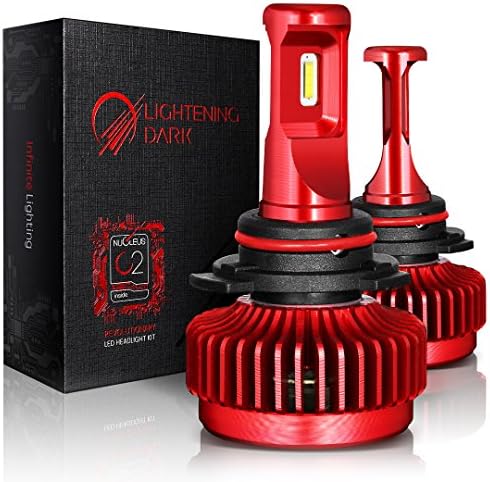 LIGHTENING DARK 10000 Lumens Ultra Bright 9012 LED Headlight Bulbs,Philips TX1860 Chip Conversion Kit,6000K Cool White - 3 Yr Warranty