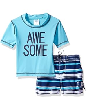 Baby Boys' Infant Awesome Rash Guard Swim Set