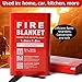 Aaaspark Fire Blanket Fiberglass Fire Emergency Blanket Suppression Blanket Flame Retardant Blanket Emergency Survival Safety Cover for Kitchen,Camping,Fireplace,Grill,Car,RV,Boat(39″X39″)thumb 2