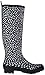 Joules Women's Wellyprint Rain Shoe, Black Spot White, 8 M US