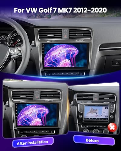 NHOPEEW 8 Core 6+128G Android Car Radio for VW Golf 7 MK7 2012-2020 with Wireless Carplay and Android Car DSP Wifi GPS Steering Wheel Controls 360 Panoramic View