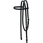 Weaver Leather Nylon Browband Headstall, Black, Horse