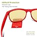 RIVBOS RBK023 Rubber Flexible Kids Polarized Sunglasses Glasses Age 3-10 (Red Coating Lens)