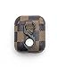 GadgetBros New Luxury High End Stylish Fashion Designer Leather Full Protection Shockproof Case Cover for Airpood Wireless Headphones, with Carabiner/Keychain Accessories (Brown)thumb 3