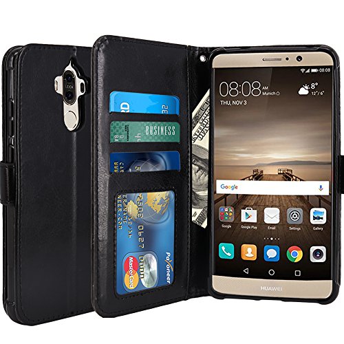 Huawei mate 9 case, lk luxury pu leather wallet flip pr…