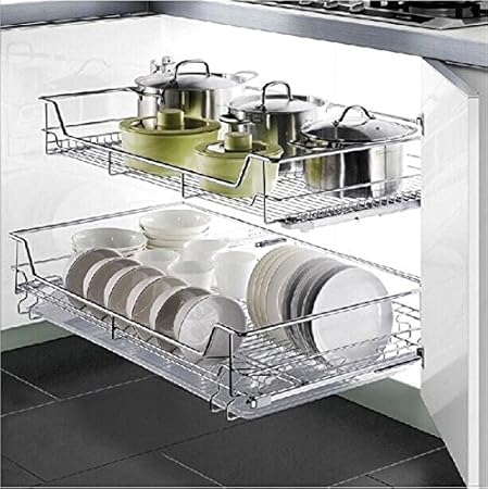 Yosoo Telescopic Drawer With Shelf Pull Out Kitchen Basket