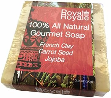 RoyalRoyale All Natural Gourmet Crafted Soap - French Clay, Carrot Seed &amp; Jojoba - Complexion Renewal