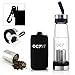 Oct17 Tea Infuser Glass Water Bottle - Hot and Cold Fruit Drink Containers, Extra Strong Stainless Steel, Portable Sport Travel Bottles - 440ml