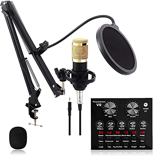 SGSG Kondensatormikrofon-Bundle, BM-800-Mikrofon-Kit, professionelles Cardioid Studio-Kondensatormikrofon und…