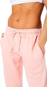 Light & Shade Rose Fleece Joggers XS Drawstring Waist Tapered Bottoms view 3