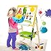 SIMPZIA 3 Pack Kids Art Smock, Children Waterproof Artist Painting Aprons with 4 Paint Brushes for Art Craft Cooking Lab Activity - Ages 2-6