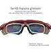 DUCO POLARIZED Sports Sunglasses Cycling Glasses With 5 Interchangeable Lenses 0028 Red-Black