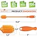 Belgoff Bottle Brush - Bottle Scrubbing Silicone Kitchen Cleaner For Washing Glass - Baby Bottles - Plastic Narrow Neck Water Sport Bottles Tumblers Thermoses Dishes with Long - Non-Grip Handle