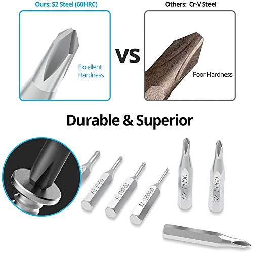 Schraubendreher Set, JVMAC 76-teilig- Reparatur-Set für Smartphones, Tablets, PCs, Konsolen, Kameras, Uhren, Brillen… – Bild 5