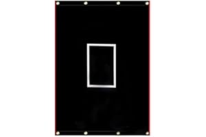 IsleWood 4'x6' Baseball Backstop 600D Oxford Fabric with Strike Zone & Catcher Visuals Portable Batting Cage Net Saver Weathe