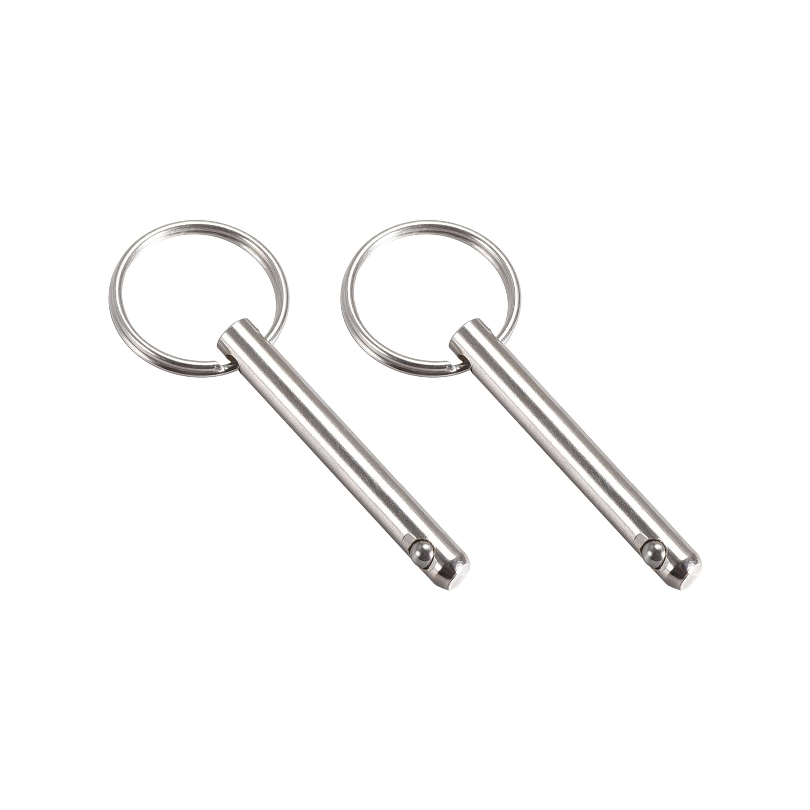 METALLIXITY Quick Release Pins (6mmx45mm) 2Pcs, Carbon Steel Pull Pin - for Shipbuilding, Ship Outfitting, Boat Top