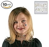 White leopard Removeable Temporary Body Tattoos (Set of 10 Sheets)