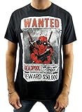 Marvel Deadpool Armed N Dangerous Black Adult T-Shirt-Small