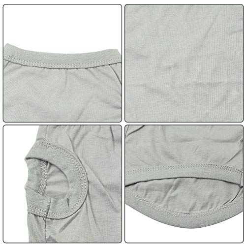 YAODHAOD Solid Color Dog T-Shirts Clothes, Cotton Shirts Soft and Breathable, Dog Shirts Apparel Fit for Small Extra Small Medium Dog Cat 4pcs (L)