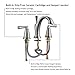 ENZO RODI 8 inch Bathroom Faucets Widespread Brushed Nickel, Two-Handle Bath Lavatory Vanity Sink Faucet, for 3-Holes Wide Spread Set, with Metal Lift Pop-up Drain Assembly, Transitional Mid-Arc Spout