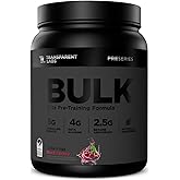 Transparent Labs Bulk Black Pre Workout - Clinically Dosed, Sugar Free Preworkout for Men and Women with Beta Alanine Powder, Citrulline Malate, & Caffeine - 30 Servings, Black Cherry