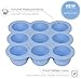 Kiddo Feedo Freezer Tray with Silicone Clip-on Lid, Making Homemade Baby Food Storage Super Easy - Free E-Book by Award-Winning Author/Dietitian - Blue