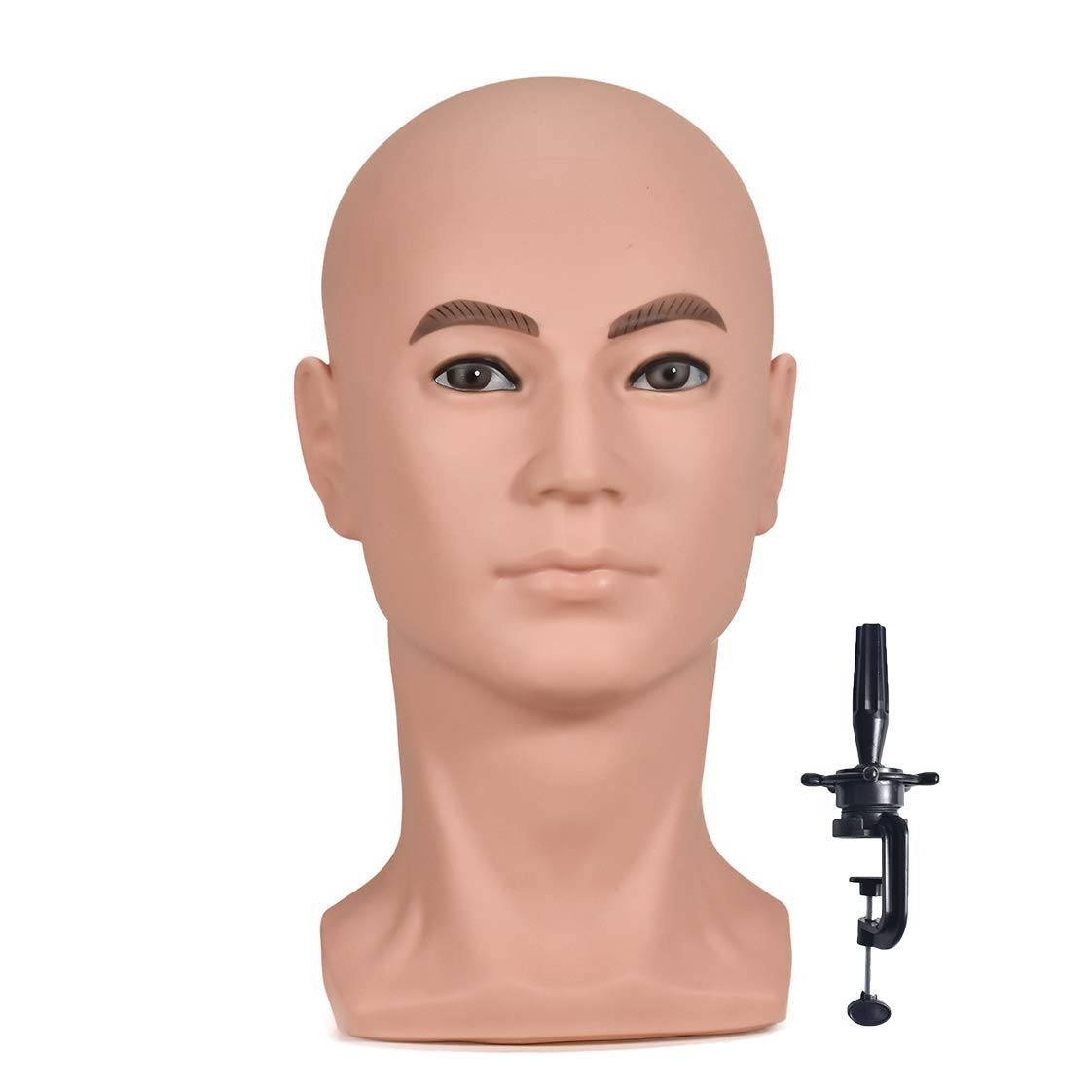 Photo 1 of **** SIMILAR ITEM****BLTYXT PVC Male Mannequin Head Professional Training Head Bald Manikin Head with Shoulder for Display Headphone Game Console Hats Wigs Jewellery Glasses Facemask Caps Model Head